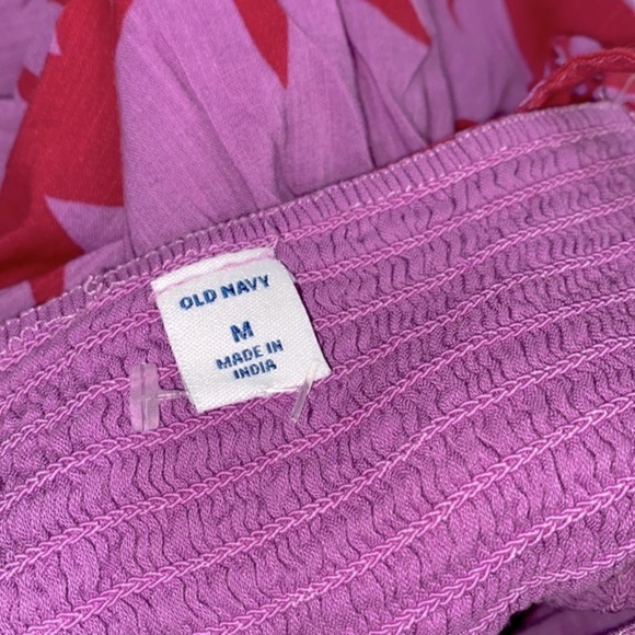 Old navy floral smocked maxi dress spaghetti straps size medium - Picture 7 of 11